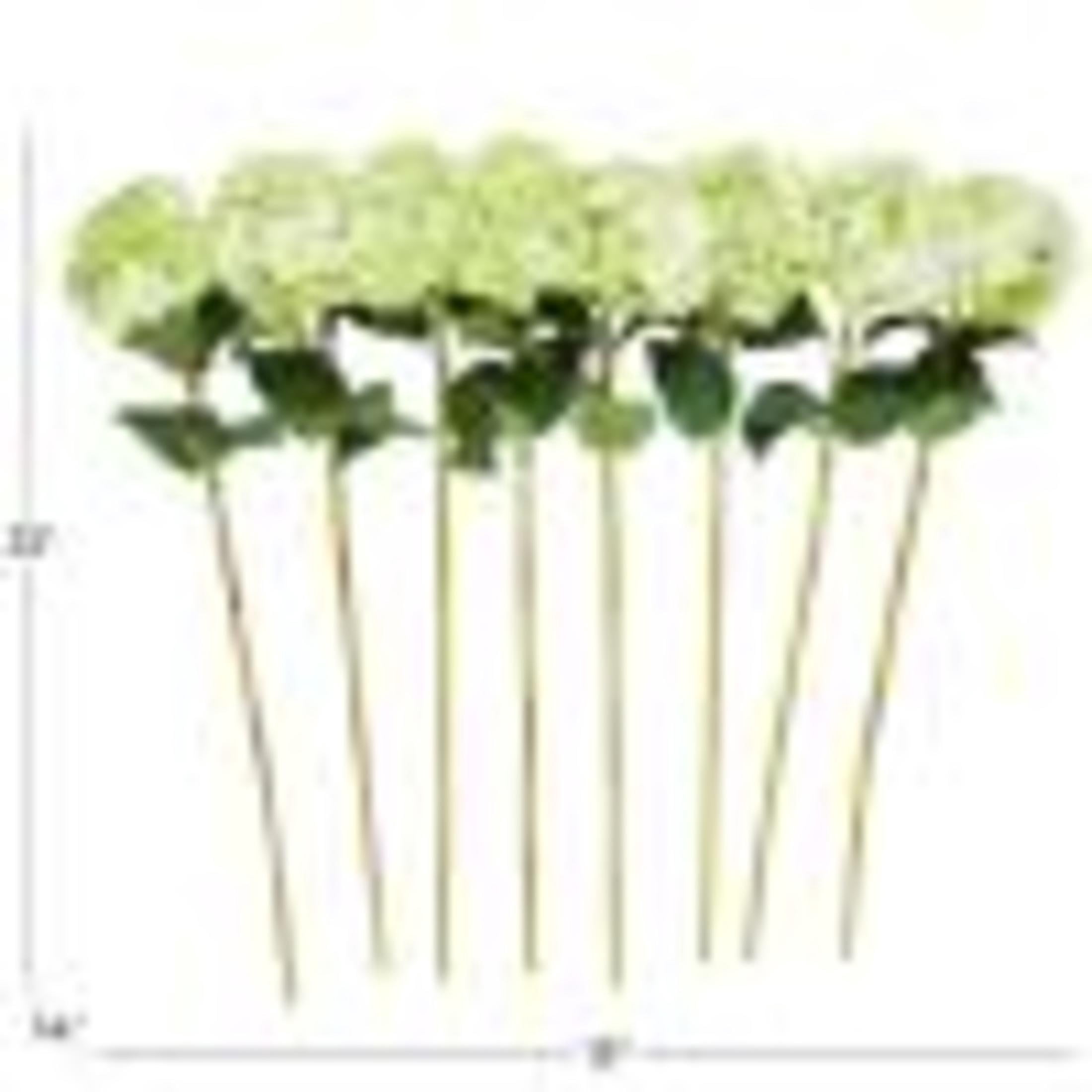 32" Plastic Floral Tall Hydrangea Artificial Flower Stem, by DecMode (8 Count)
