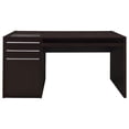 thumbnail image 4 of Halston 60-inch 3-drawer Office Computer Desk Cappuccino, 4 of 11
