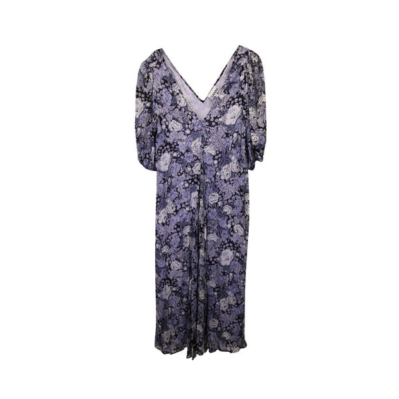 Pre-Owned Ganni Heather Dress in Floral Print Viscose