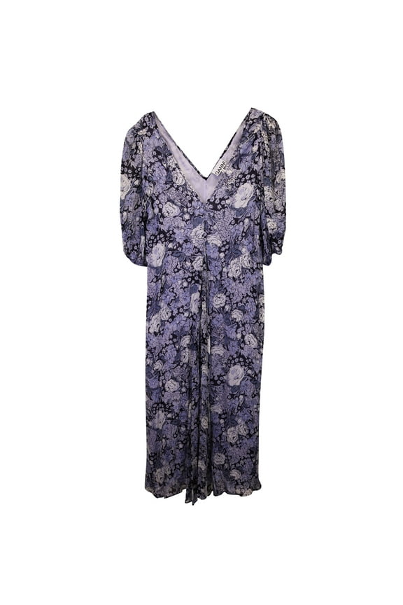 Pre-Owned Ganni Heather Dress in Floral Print Viscose
