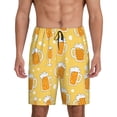 thumbnail image 1 of Balery Beer Pantalones cortos de pijama de punto de algodón para hombre con cinturilla y bolsillos-4X-Large, 1 of 6
