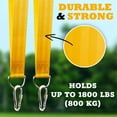 thumbnail image 3 of Safe Tree Swing Hanging Kit Set of 2 10ft Long Straps with Two Alloy Carabiners and 2000 Lb Breaking Strength Easy & Fast Installation for All Types of Swings and Children, 3 of 6