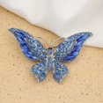 thumbnail image 5 of Juego de 6 broches de mariposas de animales para mujeres y niñas, coloridos, morados, verdes, azules claros, broches de mariposas, alfileres, regalos de decoración de Navidad y Halloween, 5 of 5