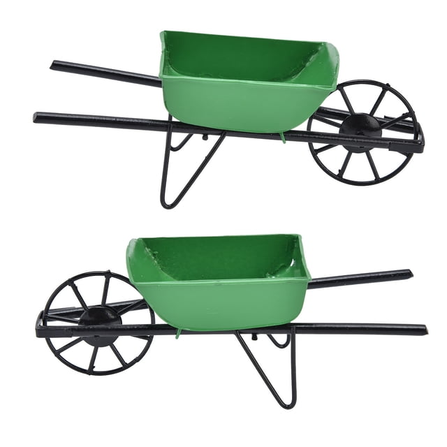 Brouette de Jardin, Mini Chariot Décoratif pour Maison de Poupée Métal 1:12 Simulation pour Jeu de Rôle pour Maison de Poupée