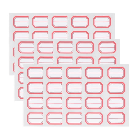 REACHISE 12 Sheets Self-adhesive Labels Simple Marker Stickers Handwritten Name Pastes Price Stickers for Home Office School
