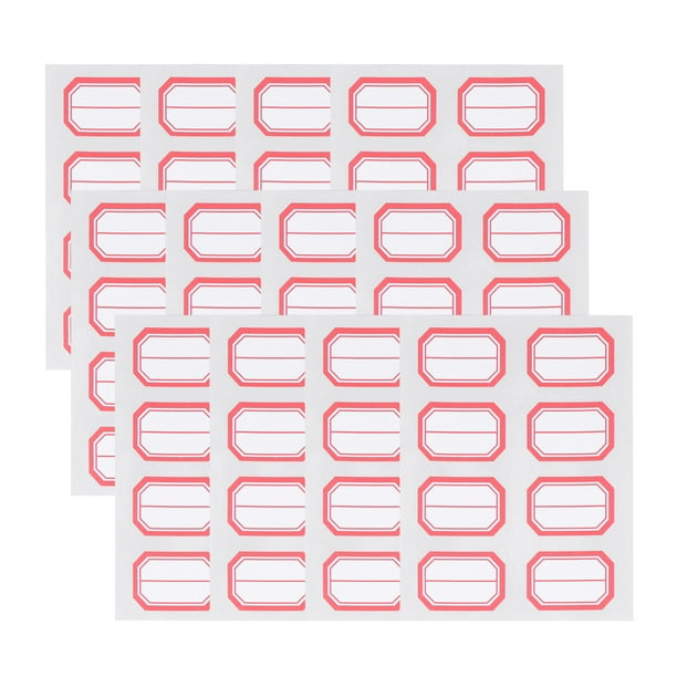 EeaseMX 12 hojas de etiquetas autoadhesivas, pegatinas simples para marcar nombres escritos a mano, pegatinas de precios para el hogar, la oficina y la escuela.