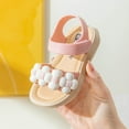 thumbnail image 6 of QISIWOLE Toddler Shoes Baby Girls Cute Fashion Solid Color Flowers Non-slip Soft Sole Beach Sandals,Discount, 6 of 9