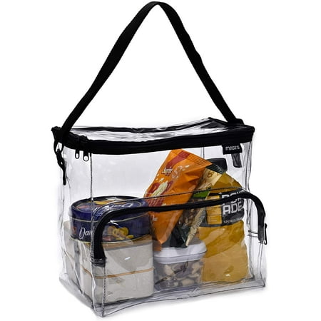 Clear Lunch Bag - Durable PVC Plastic See Through Lunch Bag with ...