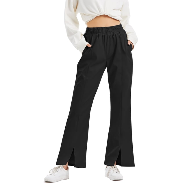 Beautyin Flared Pants for Women Leisure Wide Leg Stretchy Bell Bottom