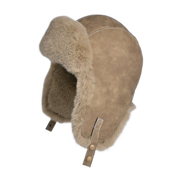 Alkepwun Unisex Cap for Adults Winter Trapper Trooper Ear-Covering Thickened Plush Hunting Cap for Men Women Windproof and Warmth-Retaining Outdoor Cycling Skiing Hat