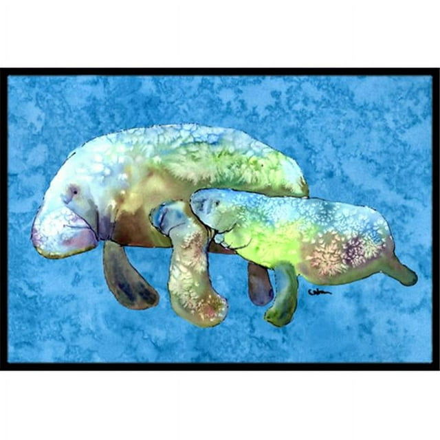 Carolines Treasures 8660MAT Tapis Intérieur Ou Extérieur Momma And Baby Manatee 18 x 27 Po.