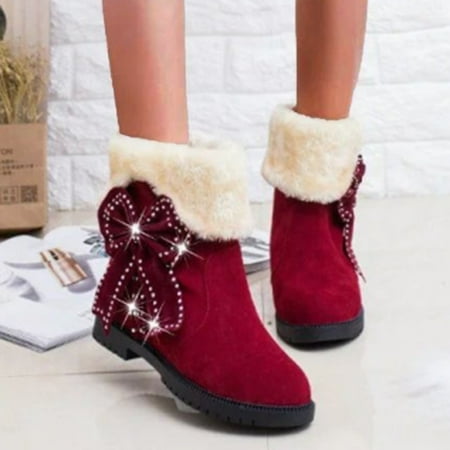 

Midewhik Fashion Women s Shoes Thicksoled Winter Snow Boots Winter Ankle Short Boots