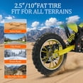 thumbnail image 6 of FONA 49cc Kids Dirt Bike 2-Stroke, 25MPH Mini Motorcycle for Ages 8–12, Dual Disc Brakes, Stable Suspension, Off-Road Tires, Soft Seat Yellow, 6 of 7