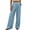 Blue, variant on Women’s Wide Leg Dress Pants Pull on High Waist Pleated Office Trousers Loose Casual Business Work Bottoms with Pockets XL