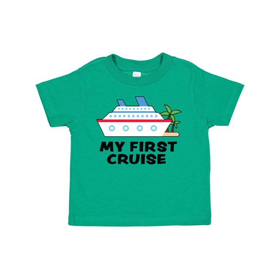Inktastic My First Cruise with Cruise Ship and Palm Trees Boys or Girls Toddler T-Shirt