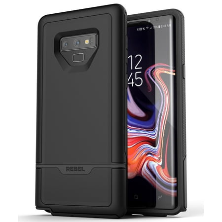 Encased Heavy Duty Case for Galaxy Note 9 Phone Case Black, Full Body Protective Impact Armor with Shock Absorption TPU