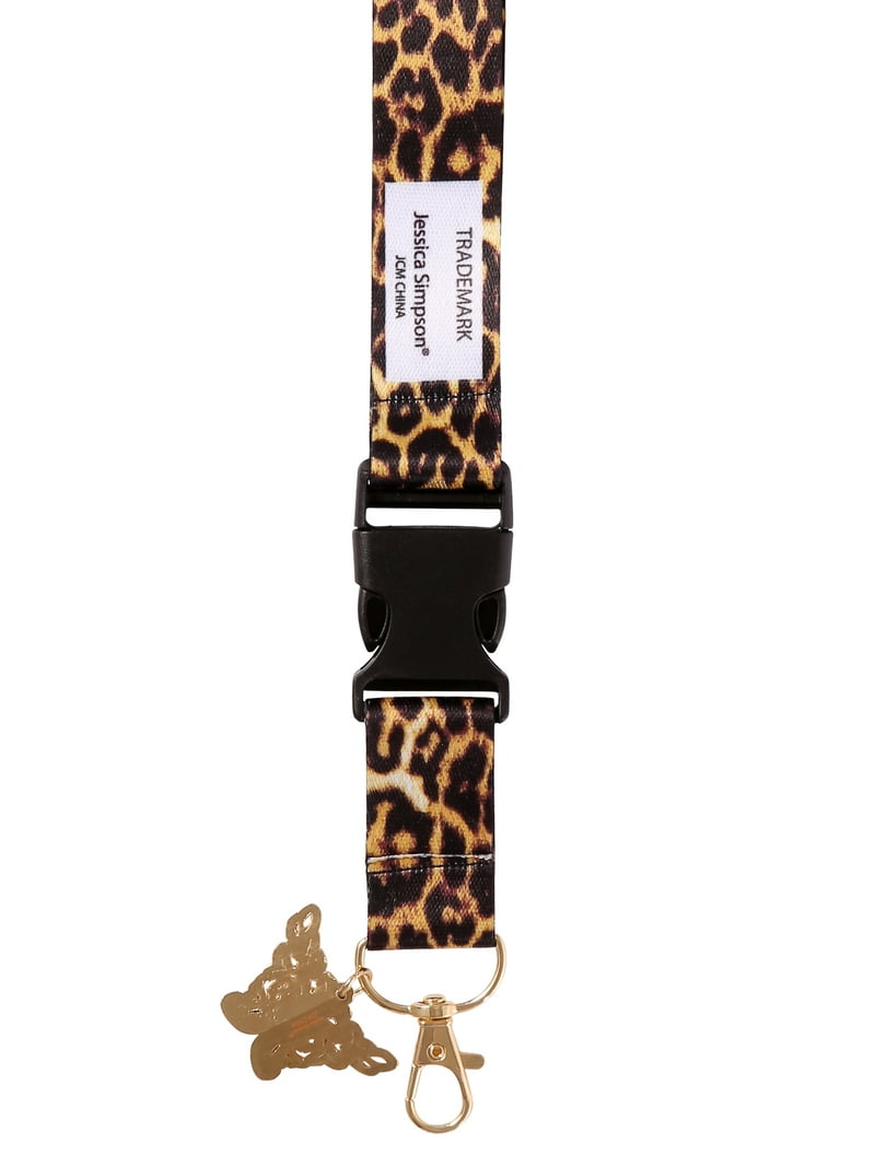 Jessica Simpson Women's Animal Print Detachable Lanyard
