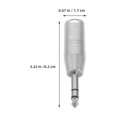 thumbnail image 2 of WEUVEB 3Ud Adaptador De Micrófono Xlr Macho A 1 Cuarto En Aleación De Zinc Plateado, 2 of 8