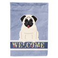 thumbnail image 1 of Caroline's Treasures BB5585GF Pug Drapeau Crème « Welcome Garden » Format, 1 of 3