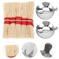 thumbnail image 3 of MasteelfCA 1 Set Oil Lamp Wick Practical Butter Lamp Wick Wooden Wicks Oil Light Wicks, 3 of 8