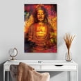 thumbnail image 2 of Elephant Stock Colorful Golden Buddha Wall Art - Vertical Canvas Wall Art - Living Room Wall Decor - Religion And Spirituality Canvas - Orange And Pink Decor - 20" x 30", 2 of 8