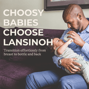 Lansinoh NaturalWave Baby Bottle Nipples, Slow Flow, 0m+, 2 Count