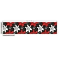 thumbnail image 3 of Ambesonne Floral Fabric by the Yard Upholstery, Garden Plants Botanic Art, 1 Yard, Vermilion White Black, 3 of 5