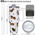 thumbnail image 3 of Dachshund Gifts For Women-40oz Cute Dachshund Tumbler With Handle Lid and Straw -Dachshund Gifts For Men-Dog Lover Gifts-Dog Owner Gifts Stainless Steel Insulated Bottle Travel Mug Coffee Cup, 3 of 6