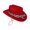 Red, variant on Stylish Cow Print Kids Cowboy Hat Soft Breathable Fabric 6 Vibrant Colors Photo Props Daily Wear