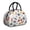 Football Popcorn White, variant on Football Line Beige Pattern Insulated Lunch Bag,Leakproof Large Capacity Lunch Box for Work,Picnic or Travel,11.4 X 6.7 X 8.3 Inches
