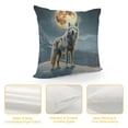 thumbnail image 4 of Orinice Wolf Snow Moon Graphic Decorative Cushion Throw Pillow Cover for Home Couch Living Room Bed Sofa Winter Aesthetic Decor 1PC 12x12in, 4 of 5