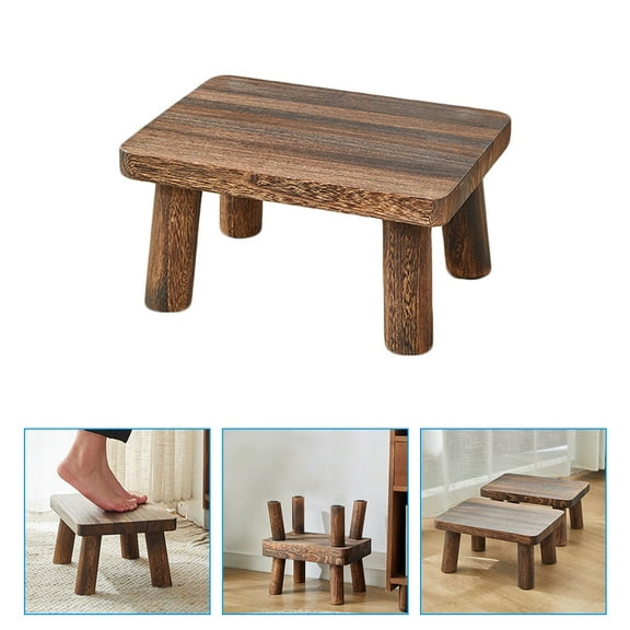 FUTUREORYY Wood Stepping Stool Wooden Stool Coffee 1Set for Elderly