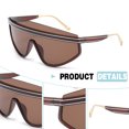 thumbnail image 3 of Forme a tendencia las gafas de sol populares de una sola pieza de las gafas de sol grandes del marco, hechas de PC, 3 of 5