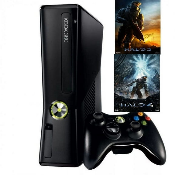 Restored Microsoft Xbox 360 4gb Console Halo 3 and Halo 4 Bundle (Refurbished)