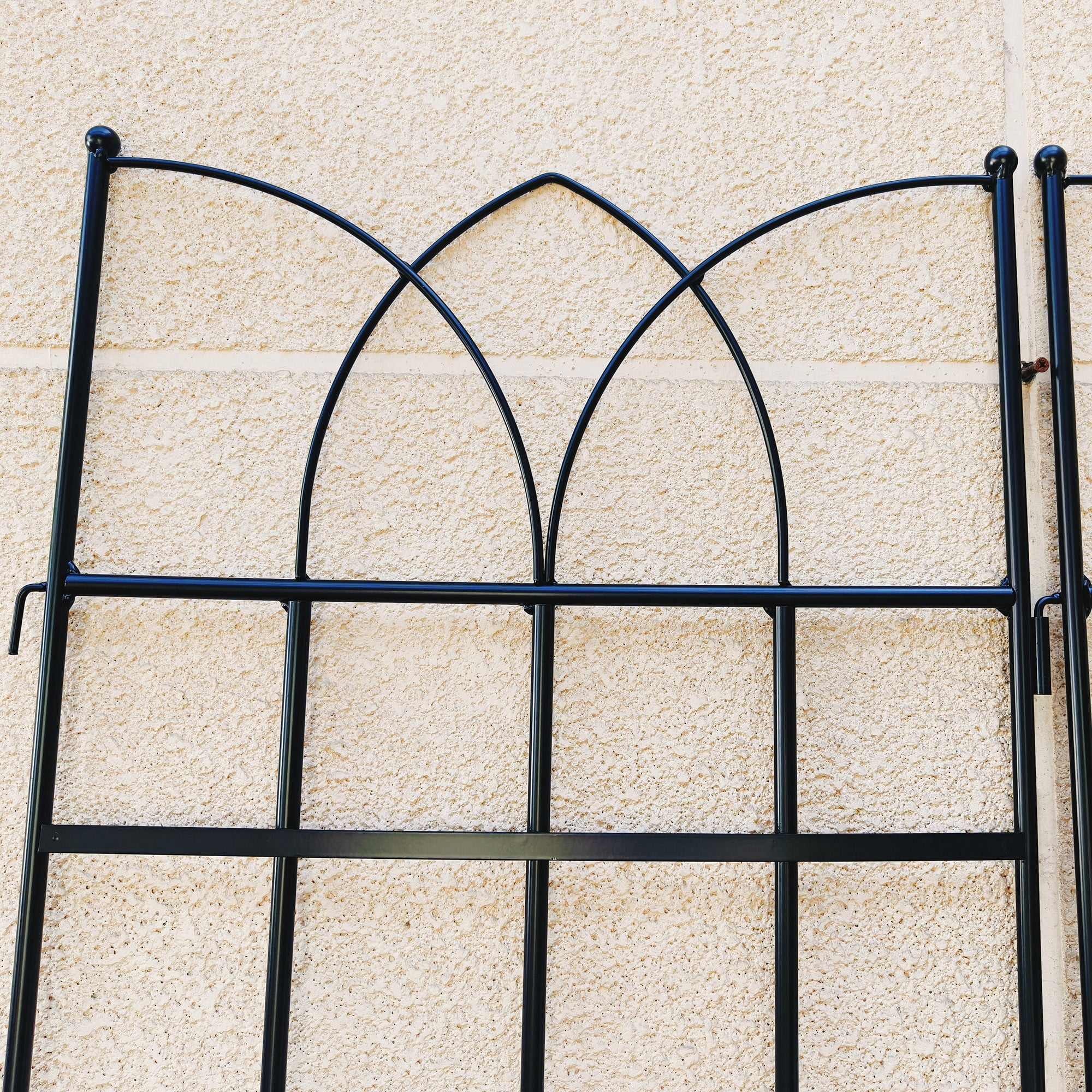 Tcbosik 4 Pack Garden Trellis for Climbing Plants, 71" x 17.7" Rustproof Metal Trellis for Climbing Roses Vine Flower Cucumber Clematis, Black