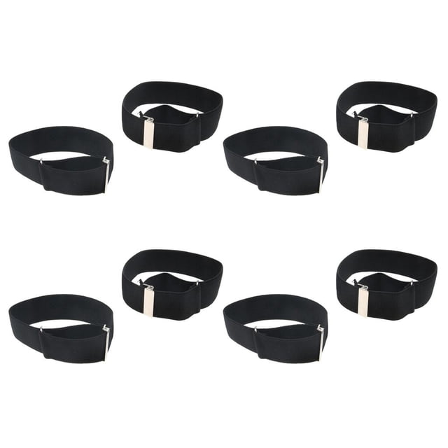 8 Piezas De Elástico Ajustable Brazalete De La Manga De Brazaletes De Estiramiento Para Camisas De