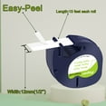 thumbnail image 6 of NineLeaf 5PK Compatible for DYMO LetraTag Refills 91330 12mm 1/2'' Black on White Paper Label Maker Tape, 6 of 7