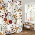 thumbnail image 2 of Autumn Pumpkin Shower Curtain, Fall Thanksgiving Harvest Watercolor Floral Pumpkin Boho Bathroom Curtain Home Bathtub Decor Waterproof Fabric Machine Washable with 12 Hooks,72"X72", 2 of 6