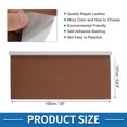 thumbnail image 4 of Unique Bargains Self Adhesive Leather Repair Patch Strong Stickiness Leather Repair Tape Faux Leather1 Pcs Coffee 39" x 53.9", 4 of 7