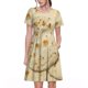 thumbnail image 1 of Disketp Taco Tortillas para Vestido de Manga Corta para Mujeres, Vestidos de Verano para Mujeres, Casual y Holgado para la Playa, 1 of 6