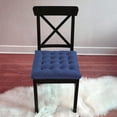 thumbnail image 5 of My Infinity Store 16" Plush Square Tufted Chair Pad/Cushions Tie-Backs (Navy Blue, 2 Piece), 5 of 5