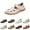 Beige, variant on Women's hook and loop fastener casual shoes Soft sole beach shoes with foot arch pad