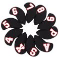 thumbnail image 2 of 10Pcs/Set Number  Iron Head Cover Set Neoprene  Club Iron Protective Headcover, 2 of 8