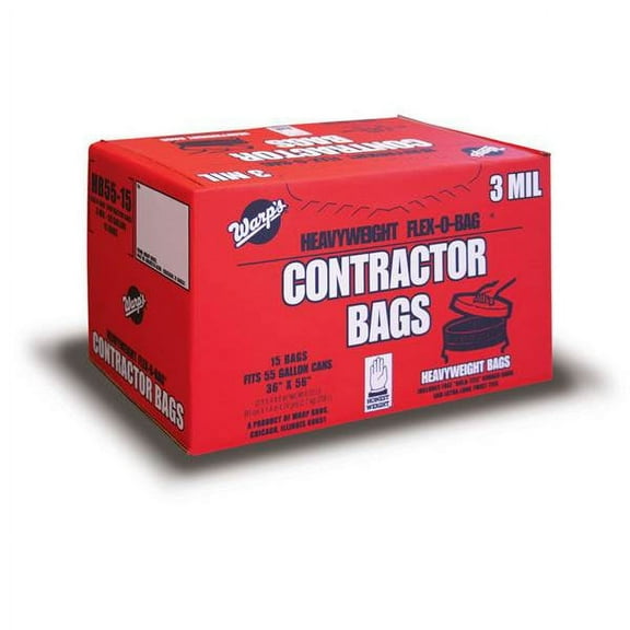 Warp's Heavyweight Flex - O - Bag 55 Gallon Contractor Bags