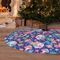 thumbnail image 6 of Lsque mushroom Skull rainbow color Print Christmas Tree Skirt, Tree Skirt with Ties or Velcro, Perfect for Holiday Decorations, Halloween, and New Year-36", 6 of 7