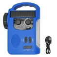 thumbnail image 2 of Radio Solaire à Manivelle AM FM SW Radio d'Urgence avec Lampe de Poche LED Lampe de Lecture Lecteur MP3 pour Camping en Plein Air Bleu, 2 of 5