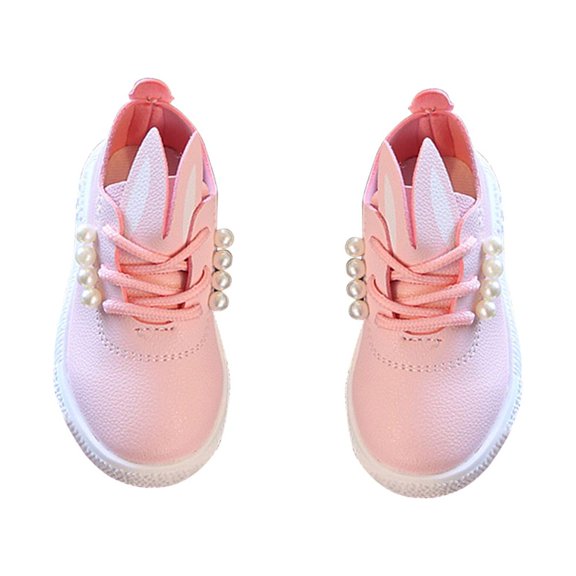 TABLZONE 1 Pair Shoes for Little Girls Pink Rabbit Ears Comfortable to Wear for Spring Autumn