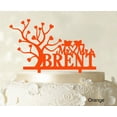 thumbnail image 1 of Mr & Mrs Wedding Cake Topper Custom Name Cake Topper Color Option Available 6"-8" Inches Wide, 1 of 1