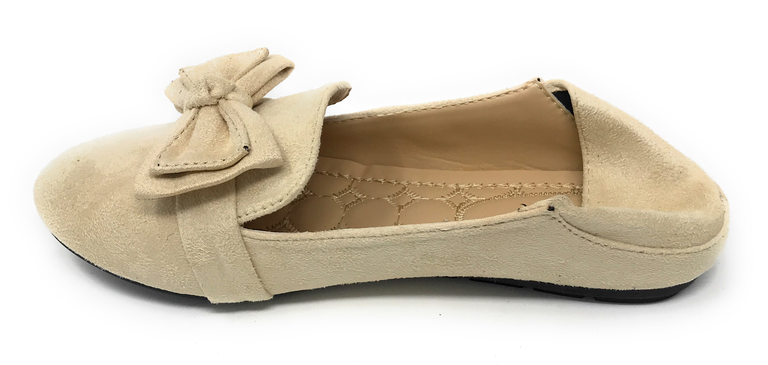 Victoria K Women's Foldover Sueded Double Bow Ballerina Flats