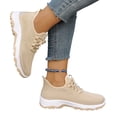 thumbnail image 4 of Domzle Womens Walking Shoes Slip On Sneakers | Casual Mesh Comfortable Breathable Lightweight Running Athletic Beige 38, 4 of 6